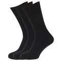Schwarz - Front - Herren Socken mit gepolsterter Sohle, 3er-Pack