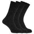 Schwarz - Front - Herren Strümpfe - Socken, hoher Wollanteil, 3er-Pack