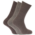 Brauntöne - Front - Herren Socken, hoher Wollanteil, 3er-Pack