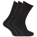 Schwarz - Front - Herren Socken, hoher Wollanteil, 3er-Pack