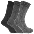 Grautöne - Front - Herren Thermo-Socken, 3er-Pack