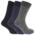 Blautöne - Front - Herren Thermo-Socken, 3er-Pack