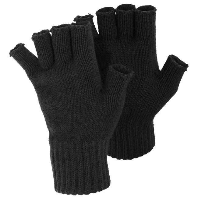 Schwarz - Front - FLOSO Damen Handschuhe, fingerlos