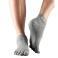 Grau meliert - Back - Toesox - Zehensocken für Damen
