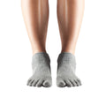 Grau meliert - Side - Toesox - Zehensocken für Damen