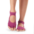 Pink - Back - Toesox - "Bellarina Groovy" Halbzehen-Socken für Damen