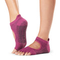 Pink - Front - Toesox - "Bellarina Groovy" Halbzehen-Socken für Damen