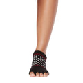 Schwarz - Side - Toesox - Halbzehen-Socken, Mit Silikon-Noppen für Damen