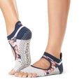 Grau-Blau - Front - Toesox - "Bellarina Yonder" Halbzehen-Socken für Damen