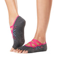 Grau-Pink-Blau - Back - Toesox - Halbzehen-Socken für Damen
