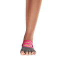 Grau-Pink-Blau - Side - Toesox - Halbzehen-Socken für Damen