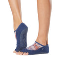Blau - Back - Toesox - "Luna Santa Fe" Halbzehen-Socken für Damen
