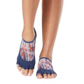 Blau - Front - Toesox - "Luna Santa Fe" Halbzehen-Socken für Damen