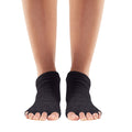 Schwarz - Back - Toesox - Halbzehen-Socken für Damen