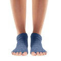 Marineblau - Back - Toesox - Halbzehen-Socken für Damen
