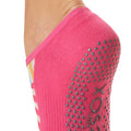 Pink - Side - Toesox - "Luna Bon Voyage" Halbzehen-Socken für Damen
