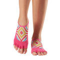 Pink - Front - Toesox - "Luna Bon Voyage" Halbzehen-Socken für Damen