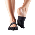 Schwarz - Side - Toesox - "Releve" Tanz-Socken für Damen