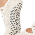 Cremefarbe - Side - Toesox - "Elle" Halbzehen-Socken für Damen