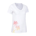 Weiß - Side - Mountain Warehouse - T-Shirt V-Ausschnitt für Damen