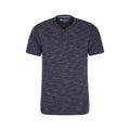 Marineblau - Front - Mountain Warehouse - T-Shirt Henley-Kragen für Herren