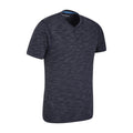 Marineblau - Back - Mountain Warehouse - T-Shirt Henley-Kragen für Herren