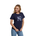 Marineblau - Side - Animal - "Carina" T-Shirt Logo für Damen