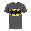 Anthrazit - Front - Batman Jungen Distressed Logo T-Shirt