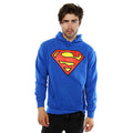 Blau - Side - Superman Herren Schild Logo Kapuzenpullover