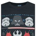 Blau - Side - Star Wars Herren Weihnachtspullover mit Dark-Side-Norwegermuster