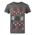 Anthrazit - Front - Star Wars Herren Darth Vader Fair Isle Christmas T-Shirt