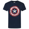 Blau - Front - Captain America Herren Movie Shield T-Shirt