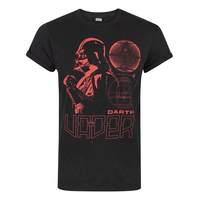 Schwarz-Rot - Front - Star Wars Herren One Darth Vader T-Shirt