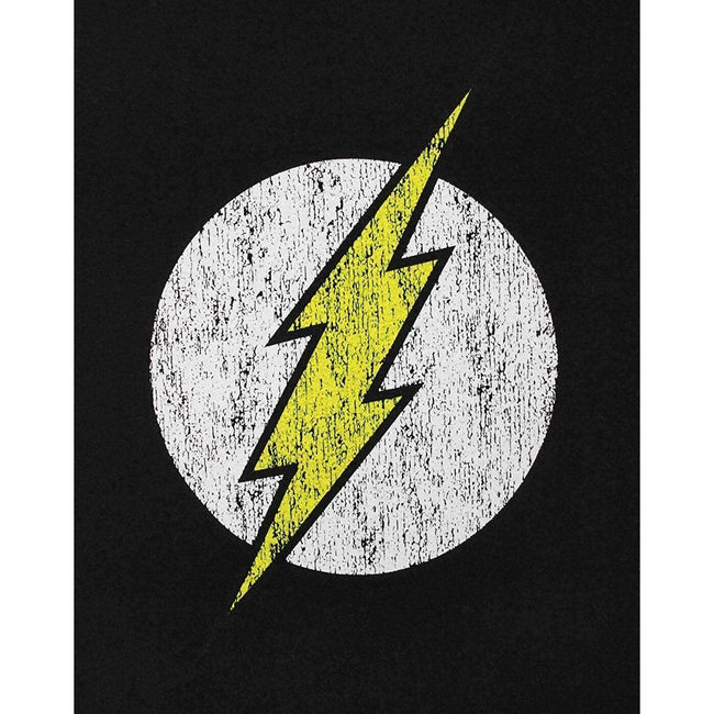 Schwarz - Side - Flash Damen Distress Logo T-Shirt
