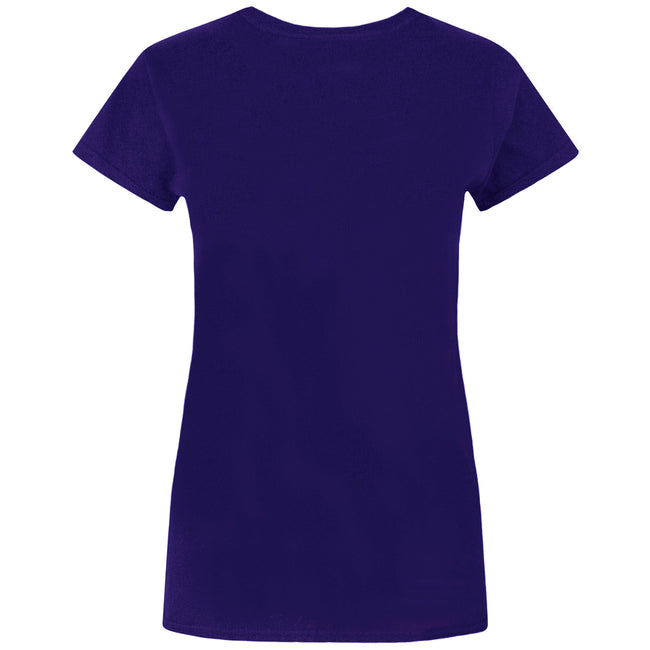 Violett - Back - Flash Damen Distress Logo T-Shirt
