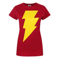 Rot - Front - Shazam Damen Logo T-Shirt