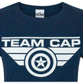 Blau - Side - Captain America Damen Civil War T-Shirt Team Cap