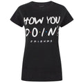 Schwarz - Front - Friends - "How You Doin?" T-Shirt für Damen