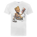 Weiß - Front - Guardians Of The Galaxy Herren T-Shirt Vol 2 mit Groot-Motiv