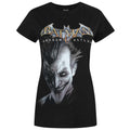Schwarz - Front - Batman Damen Arkham Asylum Joker T-Shirt
