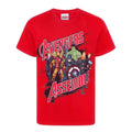 Rot - Front - Marvel offizielles Jungen Avengers Assemble T-Shirt