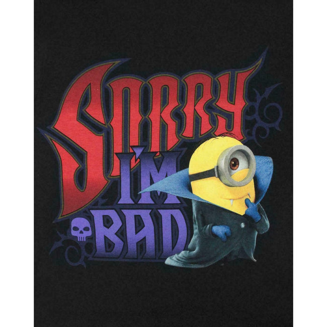 Schwarz - Side - Minions Damen Sorry I`m Bad T-Shirt