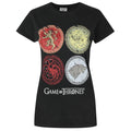 Schwarz - Front - Game Of Thrones Damen House Wappen T-Shirt