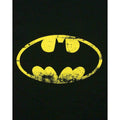 Schwarz - Side - Damen T-Shirt mit Batman-Logo, Used-Look