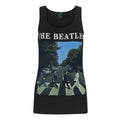 Schwarz - Front - The Beatles Damen Tanktop Abbey Road