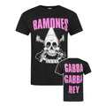 Schwarz - Front - Ramones offizielles Herren Pinhead Skull T-Shirt