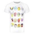 Weiß - Front - Marvel offizielles Herren Comics Köpfe T-Shirt