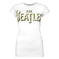 Weiß - Front - Amplified Damen T-Shirt The Beatles, Logo, Weiß