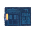 Blau - Front - Doctor Who offizielle Bigger On The Inside Türmatte