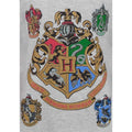 Grau - Back - Harry Potter offizielles Mädchen Hogwarts Raglan T-Shirt